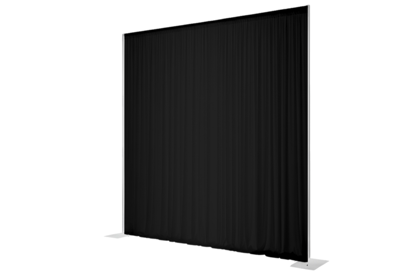Black temporary wall for birthday party photos.