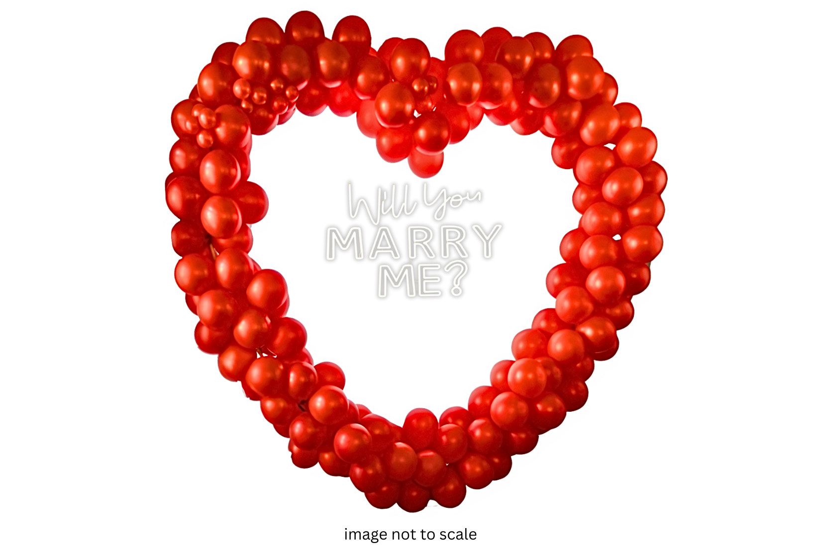 Will you marry me balloon heart arch