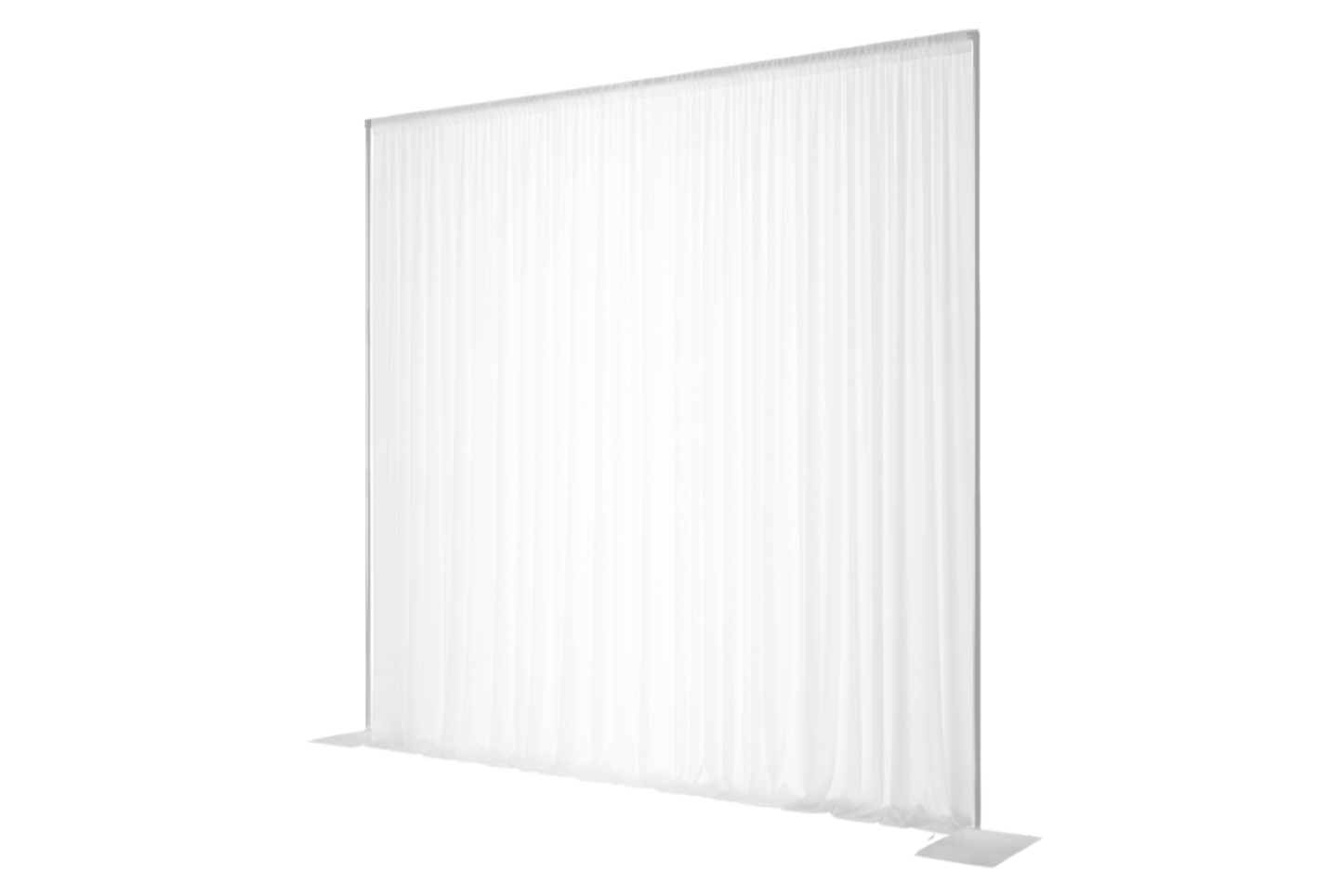 White wedding fabric backdrop for photos