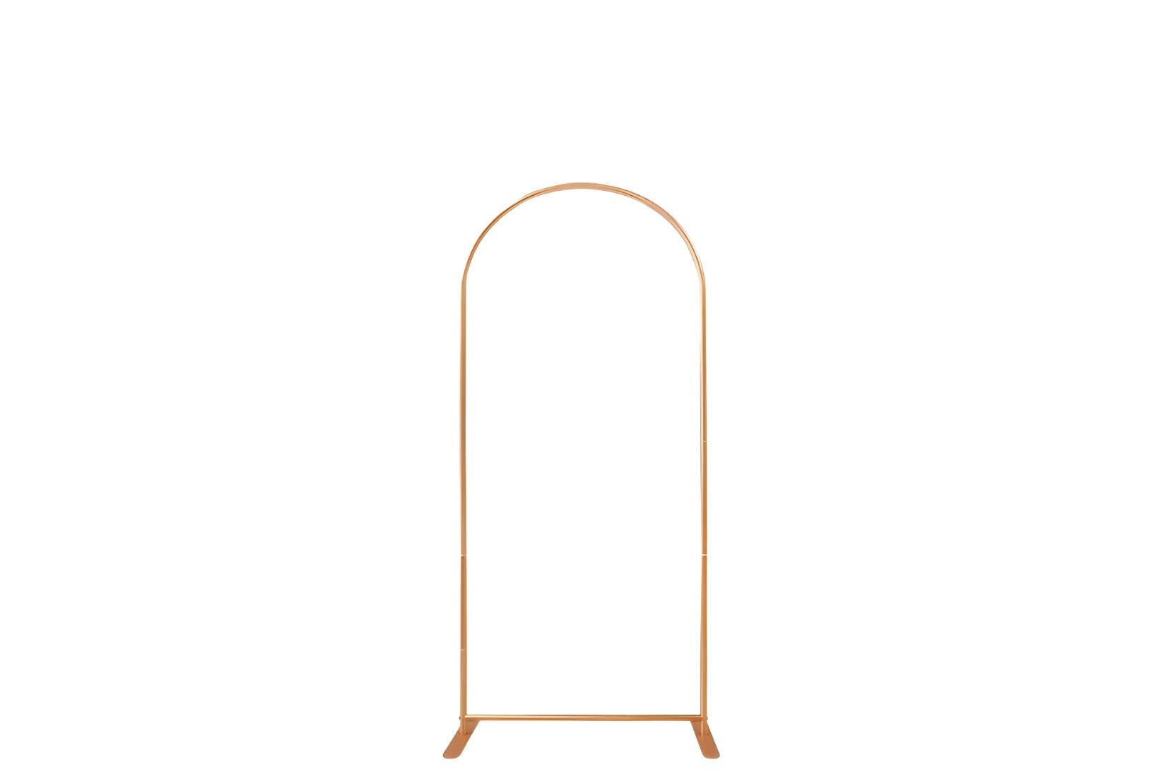 Gold metal stand on a white background