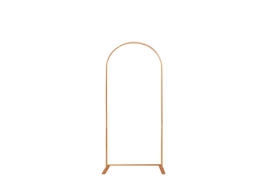 Gold metal stand on a white background