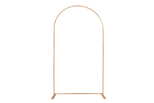 Gold 7'arch-shaped stand on a white background