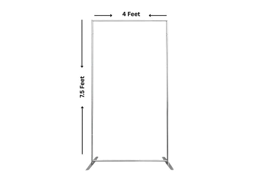 Rectangle arch large frame with sizes on a white background.