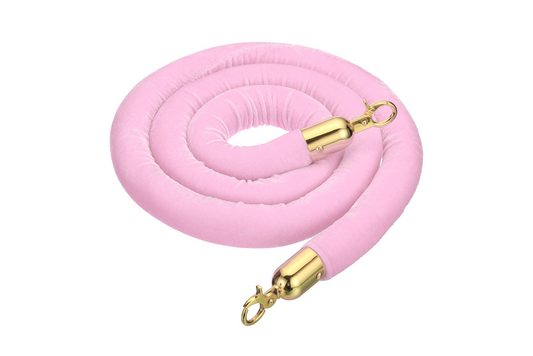 pink rope rental for red carpet stanchion and rope