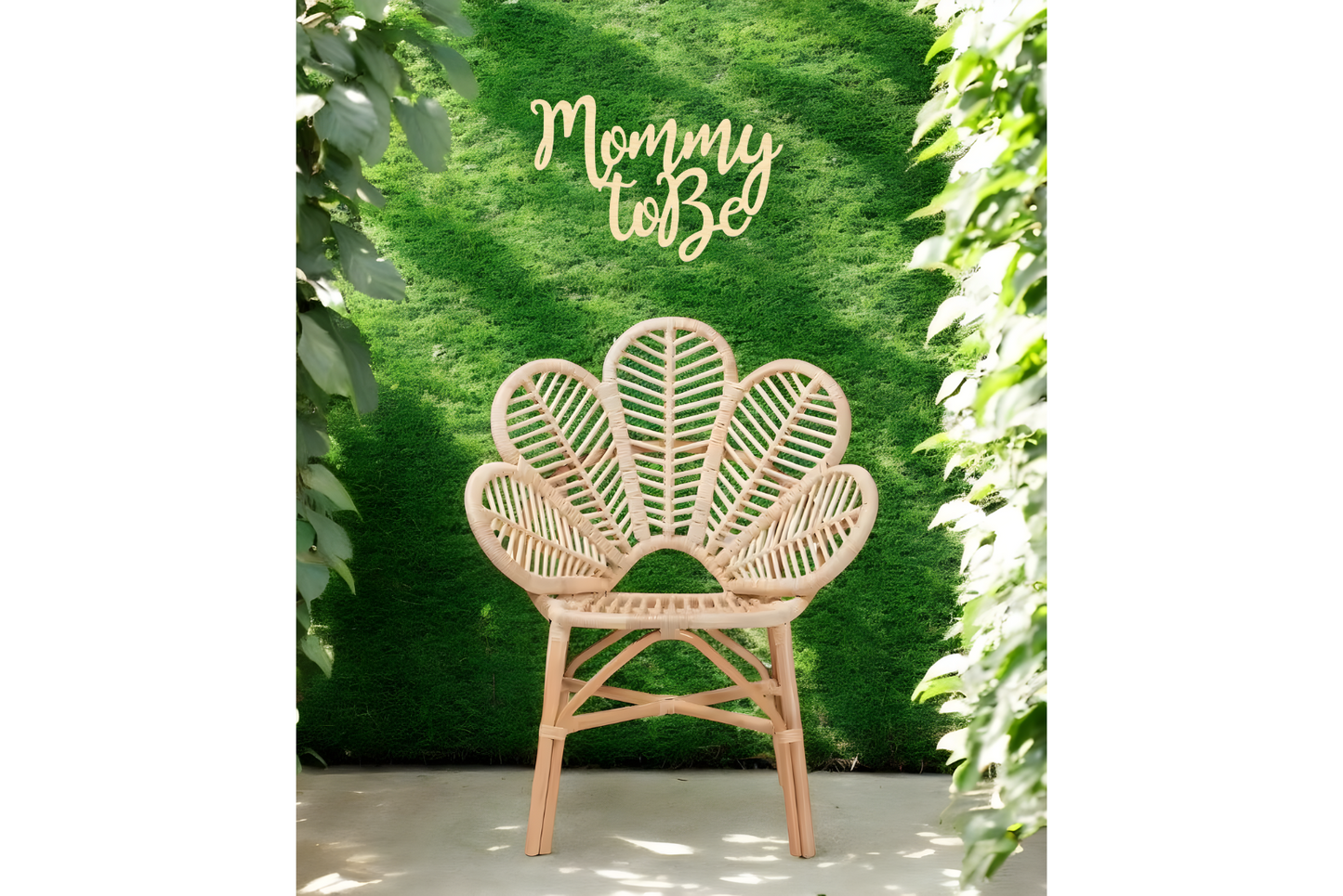 Rattan Tulip Baby/Bridal Shower Chair Rental