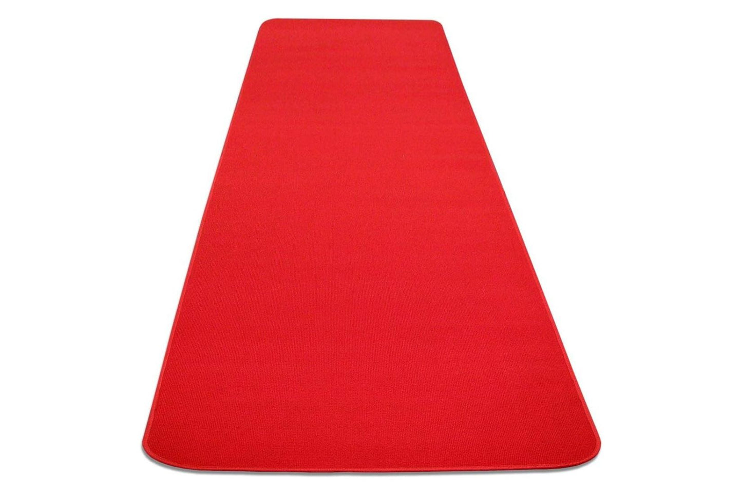 Red carpet runner with low pile