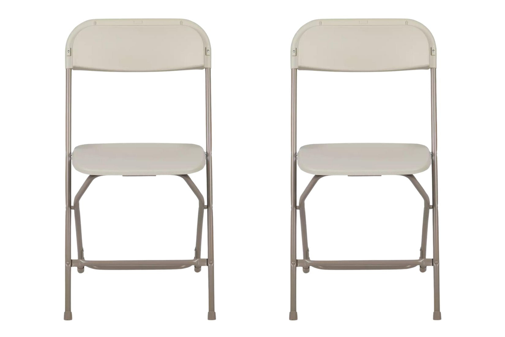 Beige folding chairs for corporate events, bbq, sweet sixteens or outdoor reception party. Available for local pickup or delivery in PG County Maryland.