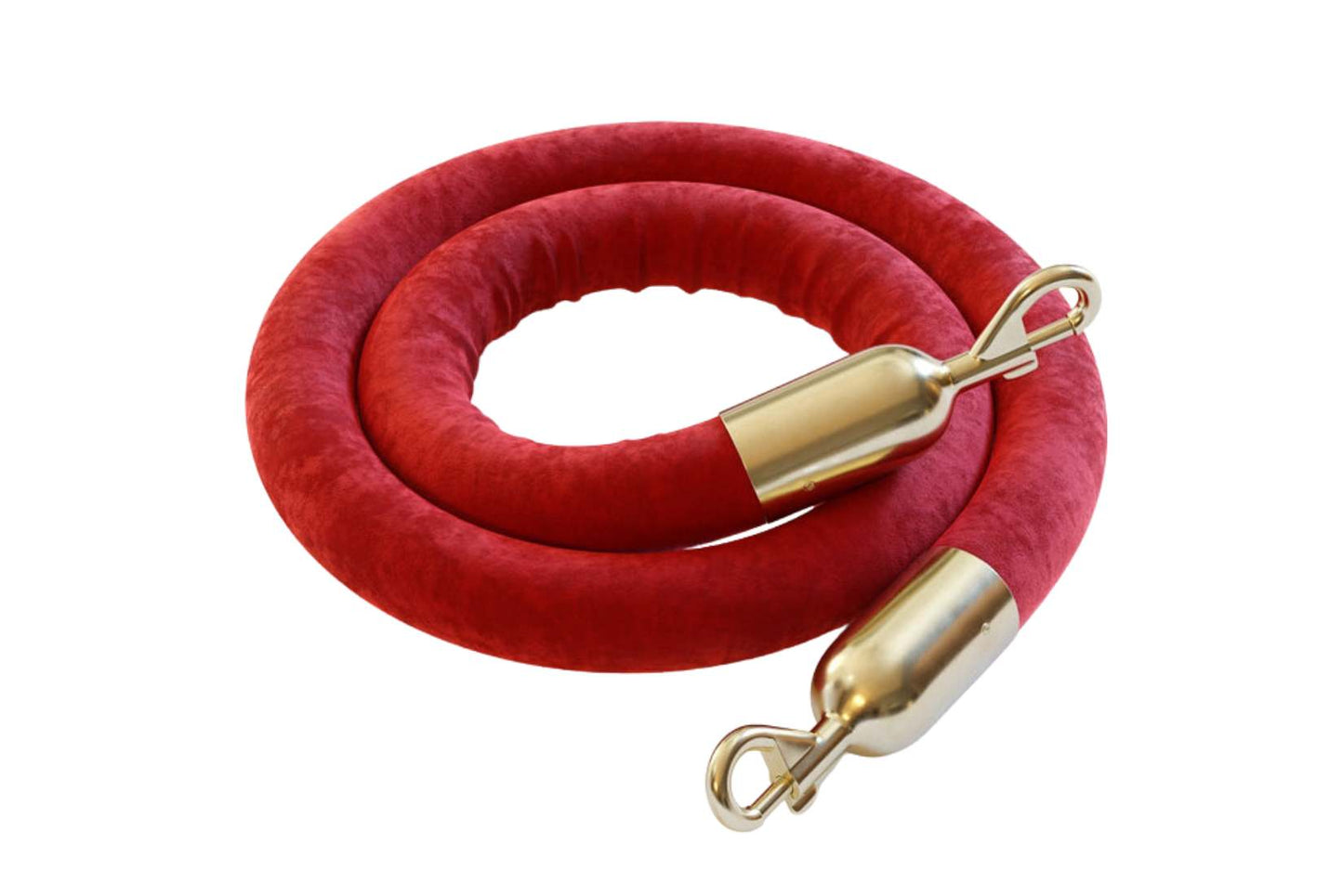 Red velvet rope with gold accents for rent in the DMV area