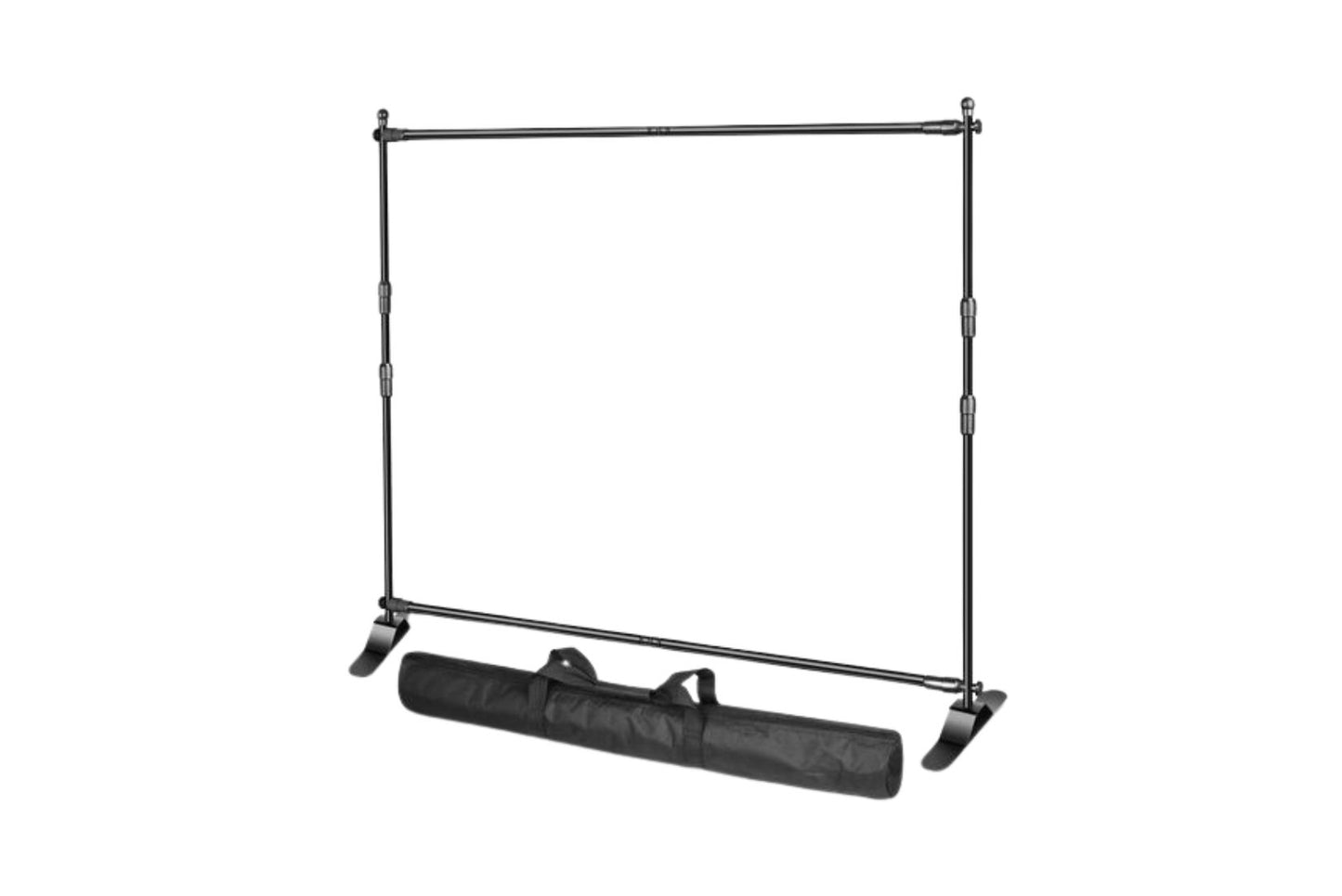 Black metal frame with a black mat on a white background