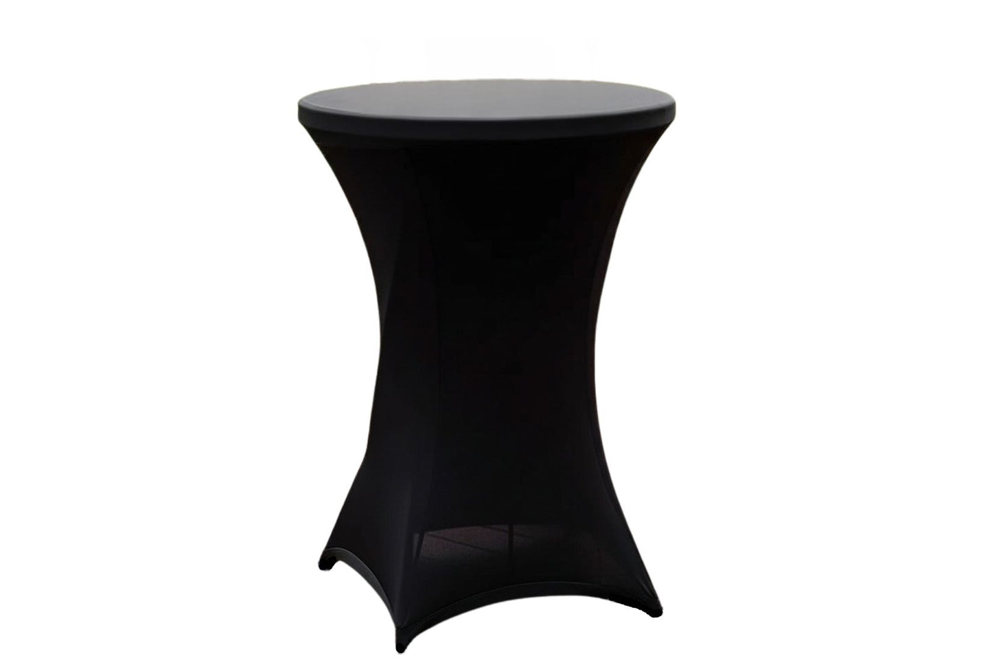 White Cocktail Pub Table Spandex Cover Rental