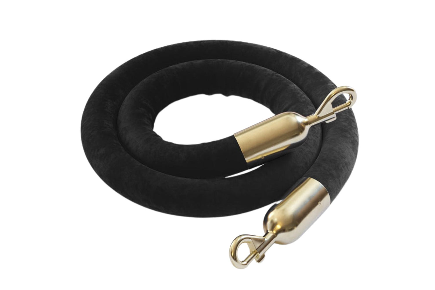 Black velvet rope with gold accents for rent in the DMV area