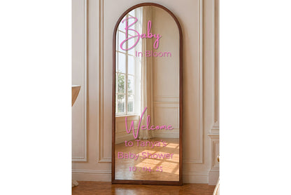 Selfie mirror welcome sign for baby shower