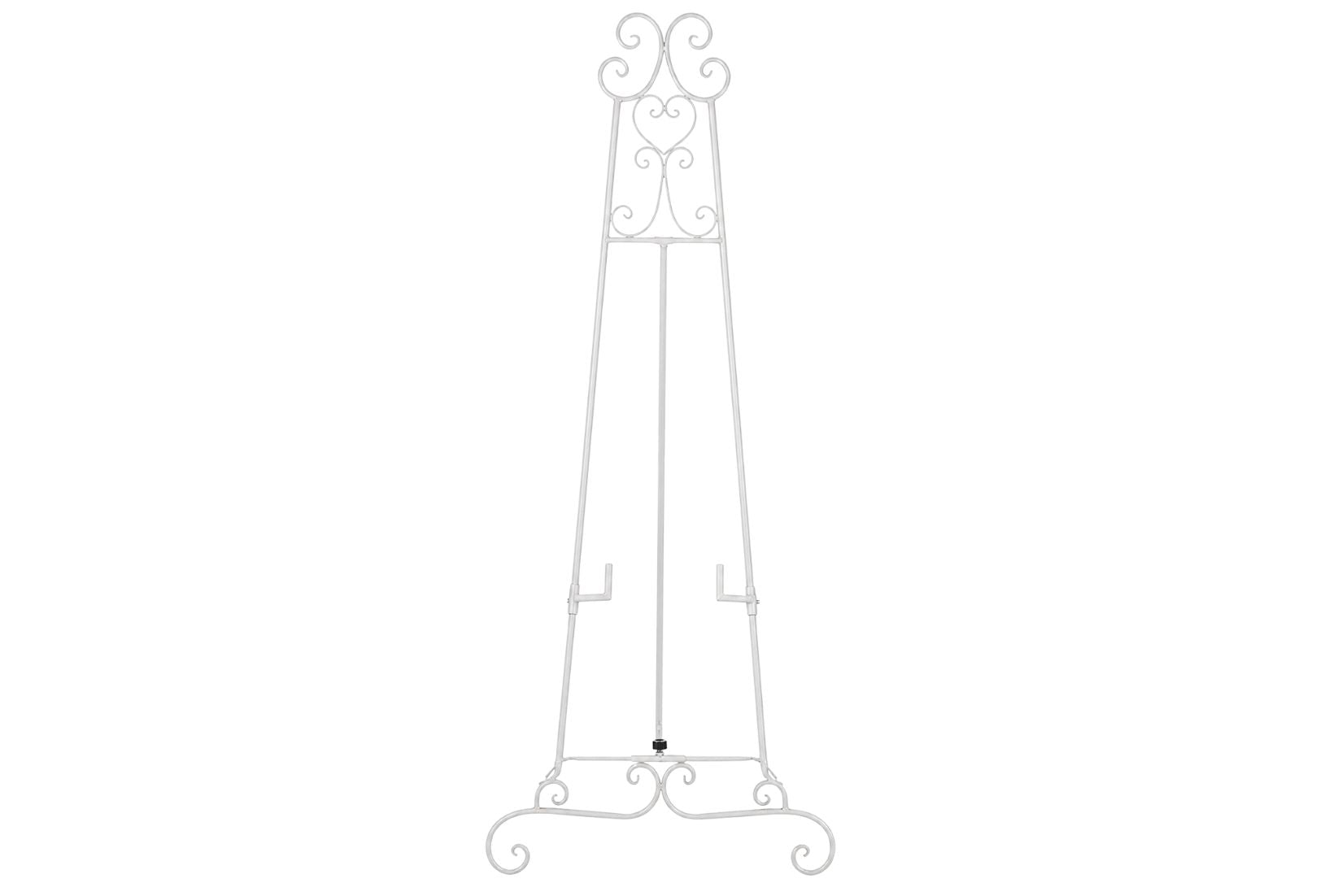 white easel stand display on white background