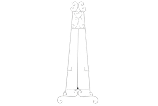 white easel stand display on white background