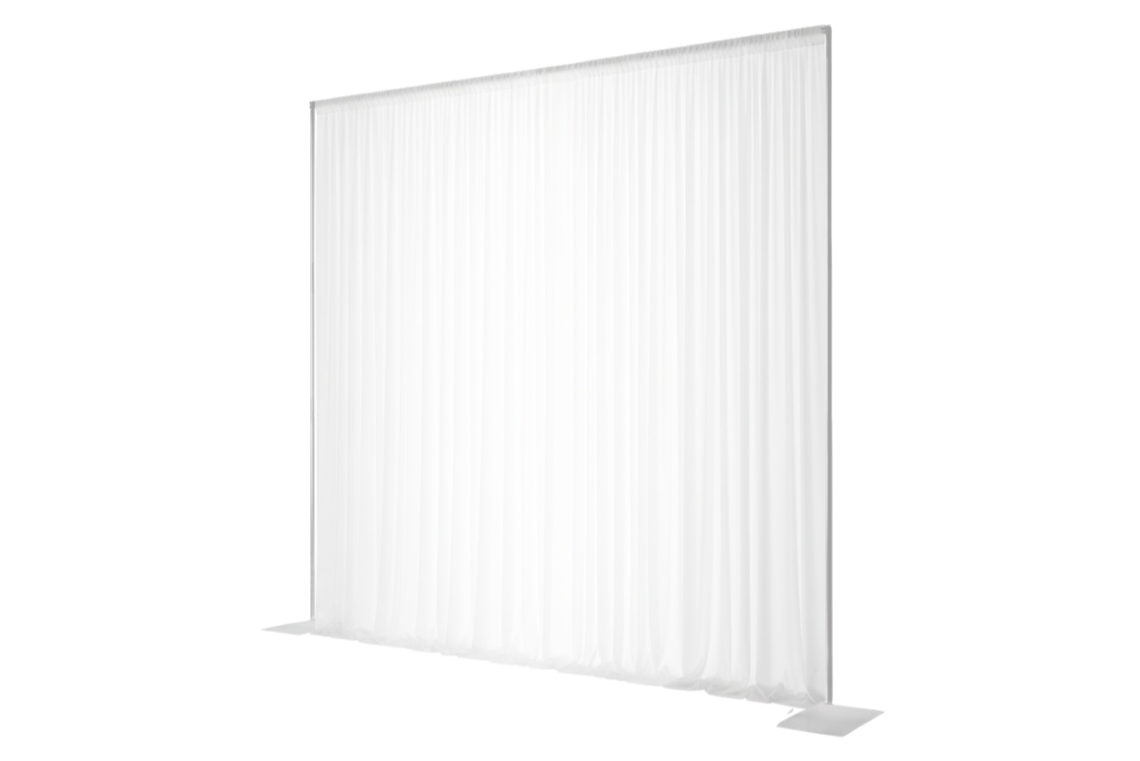 White wedding fabric backdrop for photos