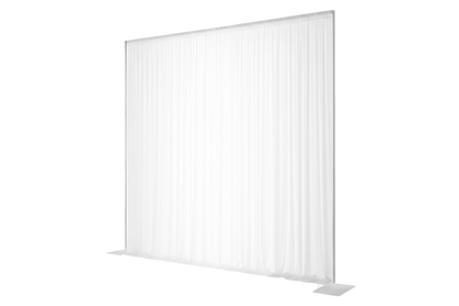 White wedding fabric backdrop for photos