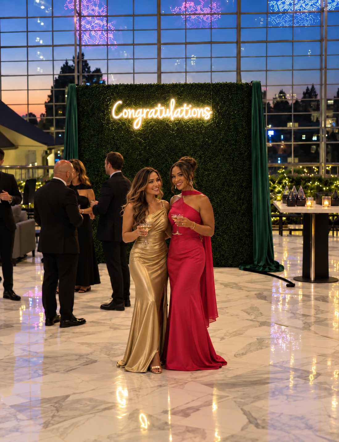 hedge wall and draping at gaylord national harbor gala event