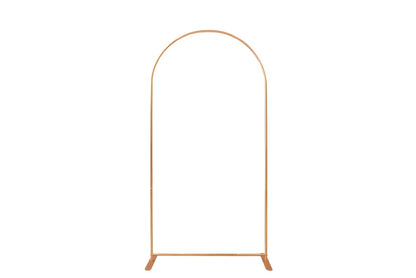 Gold 6.6ft arch-shaped stand on a white background