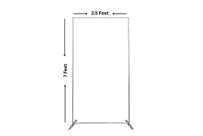 Rectangle arch medium frame with sizes on a white background.