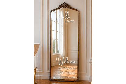 Golden Bronze Ornate Arch Selfie Mirror Rental